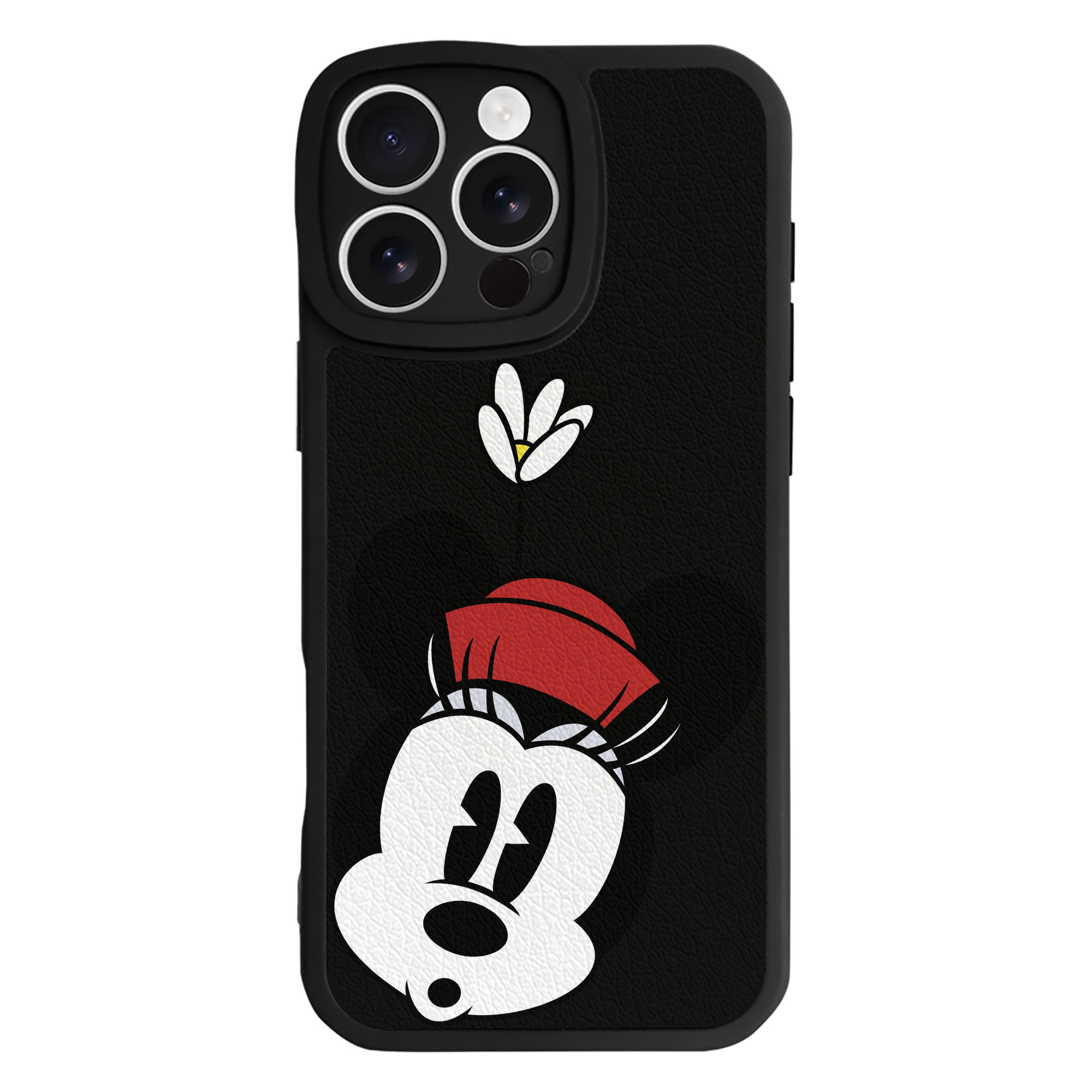 （画像用） ミッキーマウス Mickey Mouse 【iPhone 16シリーズ対応】シリコンスマホケース（レザー調） 材質：シリコン